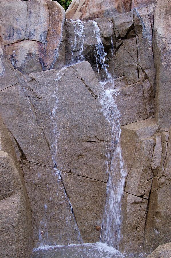 Small Waterfall over Smooth Rocks Photograph by James Cousineau