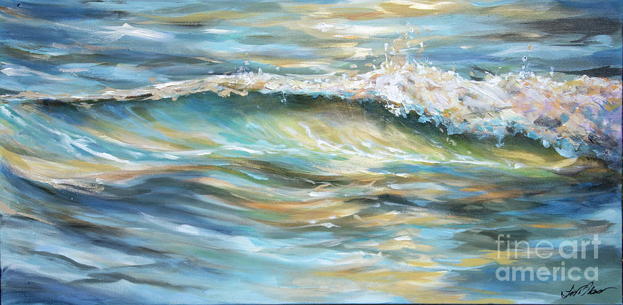 Small Wave Painting by Linda Olsen