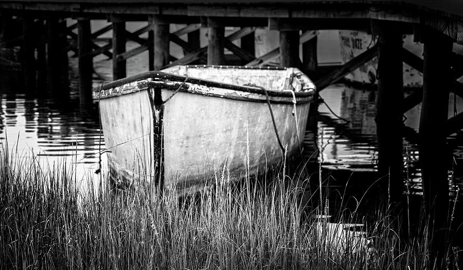 Small Wooden Boat - Alone Photograph by Bob Decker