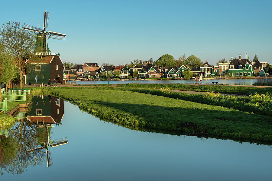 Small wooden windmill at the Zaanse Schans Photograph by Anges Van der Logt