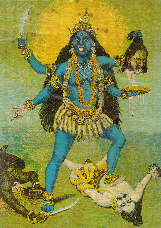 Smashana Kali Painting by Raja Ravi Varma. 
