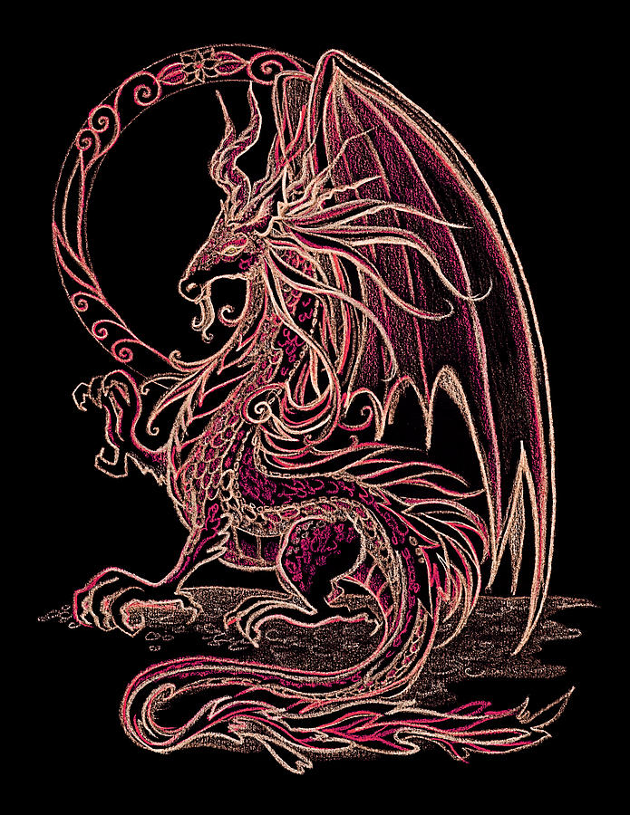 Smaugust Dragon 9 2018 Digital -Red Version Digital Art by Katherine Nutt