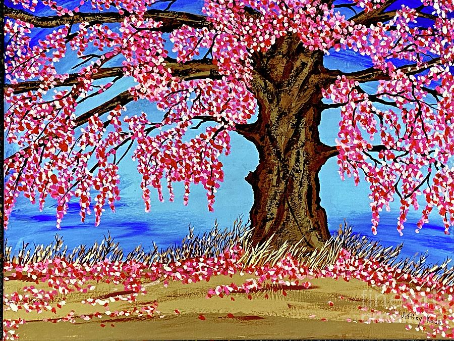  Smell The Cherry Blossoms Painting  Painting by Jeffrey Koss