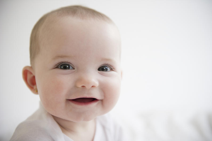 Smiling Caucasian baby girl Photograph by JGI/Jamie Grill