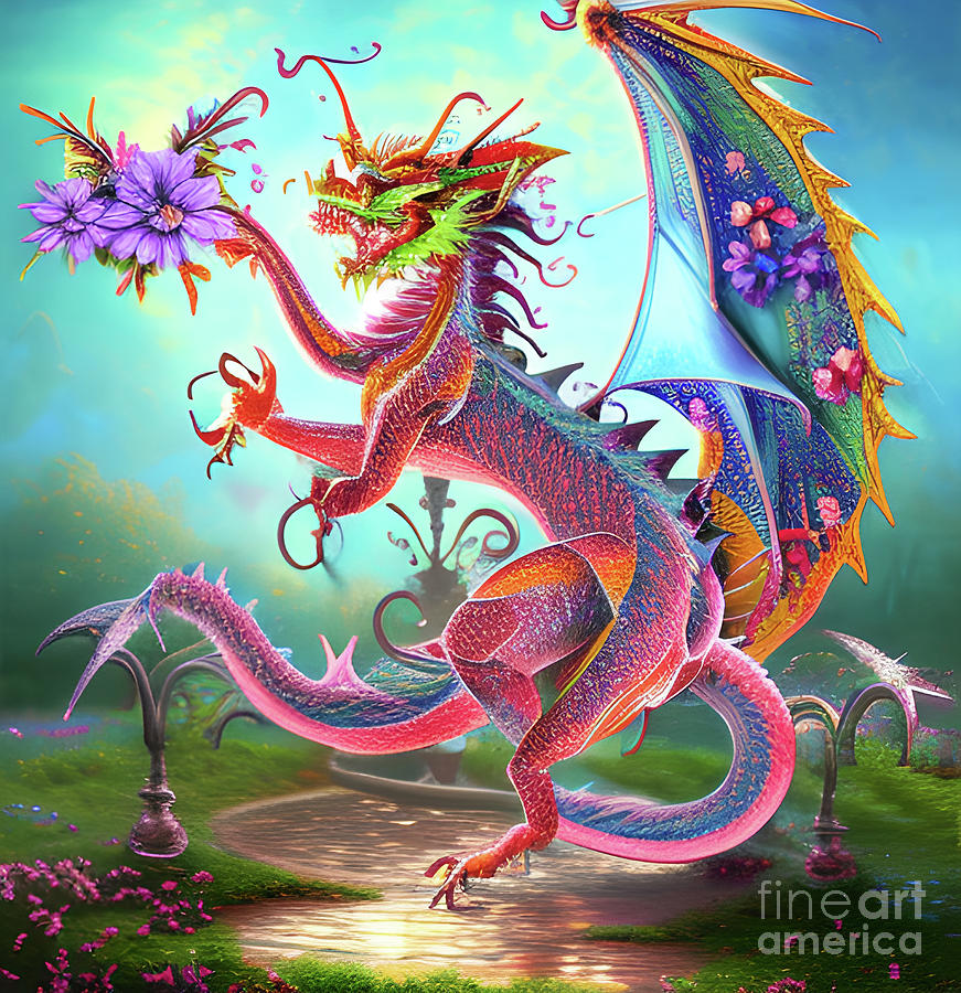 Dragon Of Nature Digital Art by Debra Miller