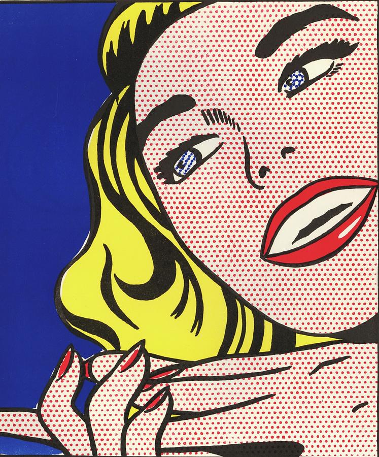 Smiling girl by Roy Lichtenstein Painting by Abdellah Tamic - Pixels