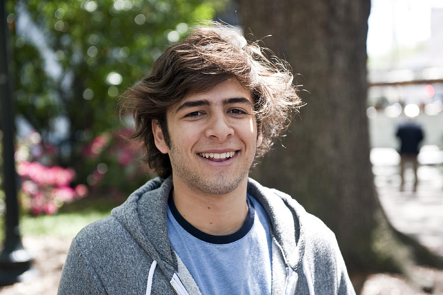 Smiling Hispanic College Student Photograph by Juanmonino