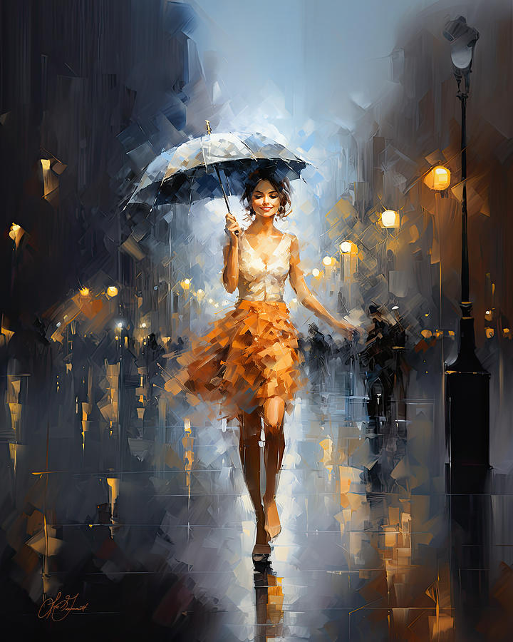 Smiling In The Rain Digital Art by Lori Grimmett