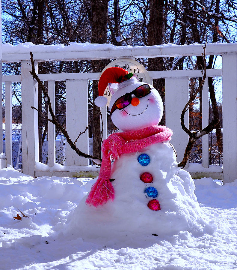 Smiling Snowman Photograph by Rick Hansen