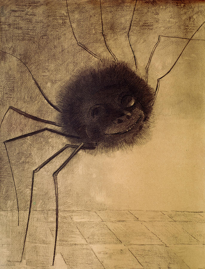 Smiling Spider, 1881 Painting by Odilon Redon