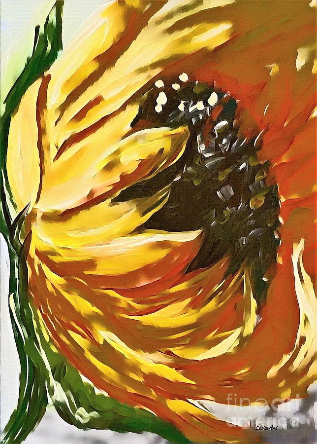Smiling Sunflower Postmodern Painting