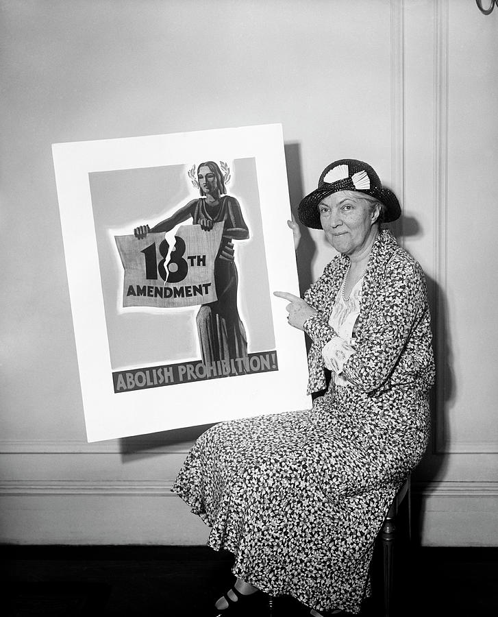 Smiling Women With Abolish Prohibition Poster - 1931 Photograph by War Is Hell Store