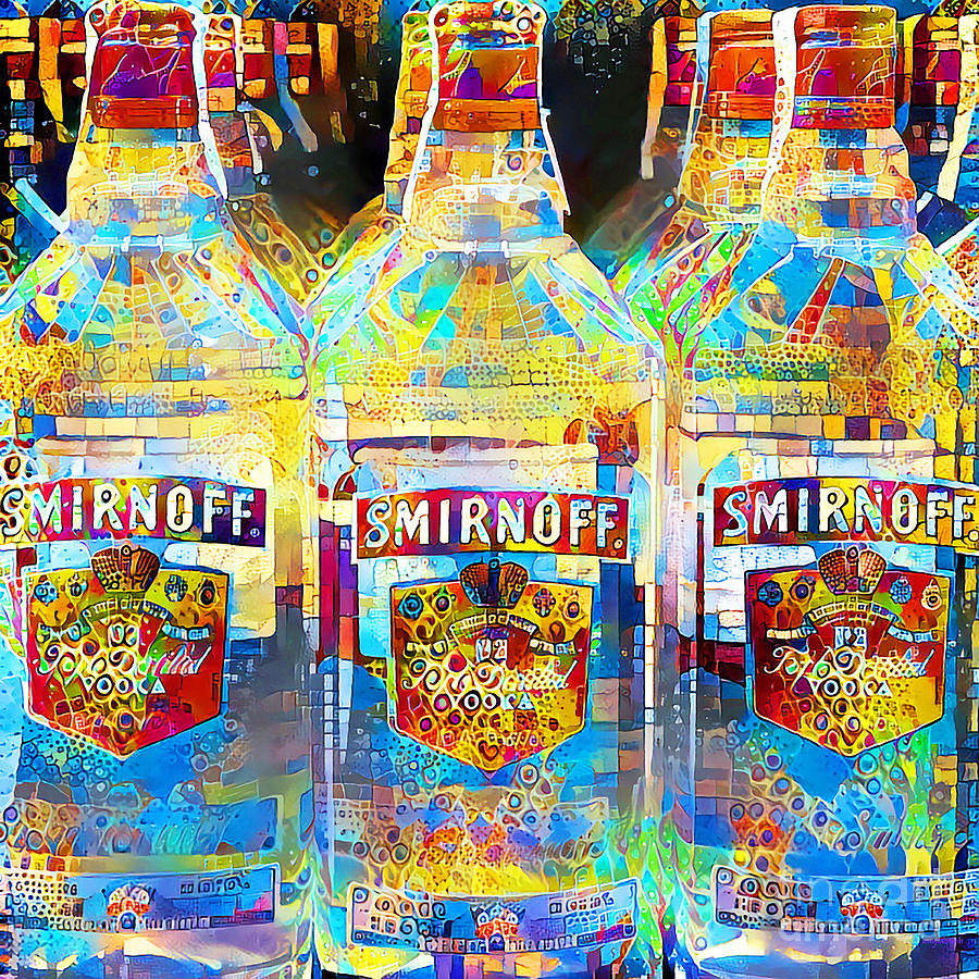 Smirnoff Vodka in Contemporary Vibrant Happy Color Motif 20200503sq Photograph by Wingsdomain Art and Photography