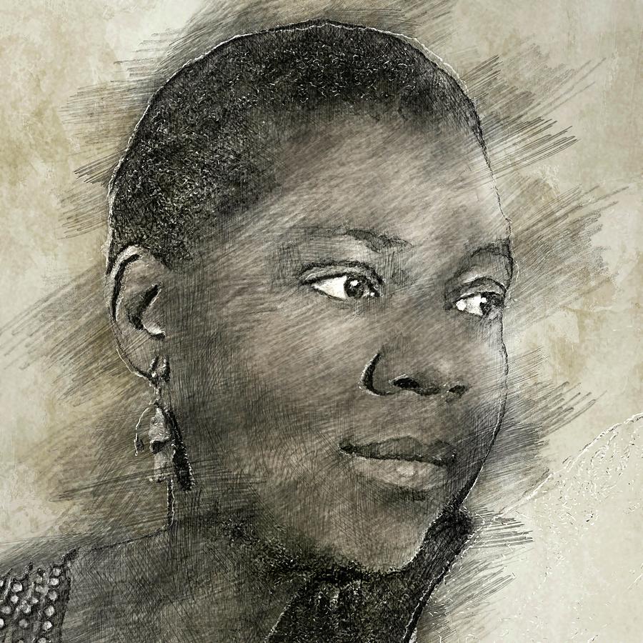 Smith Bessie Pencil Drawing Drawing by Bechtelar Natalia | Pixels