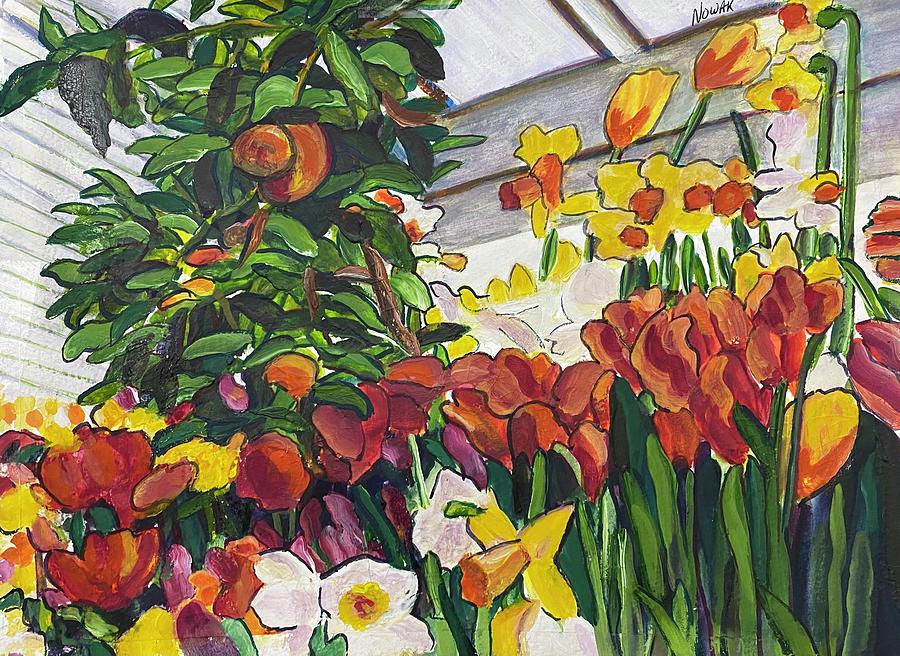 Smith College Spring Bulb Show Painting by Richard Nowak