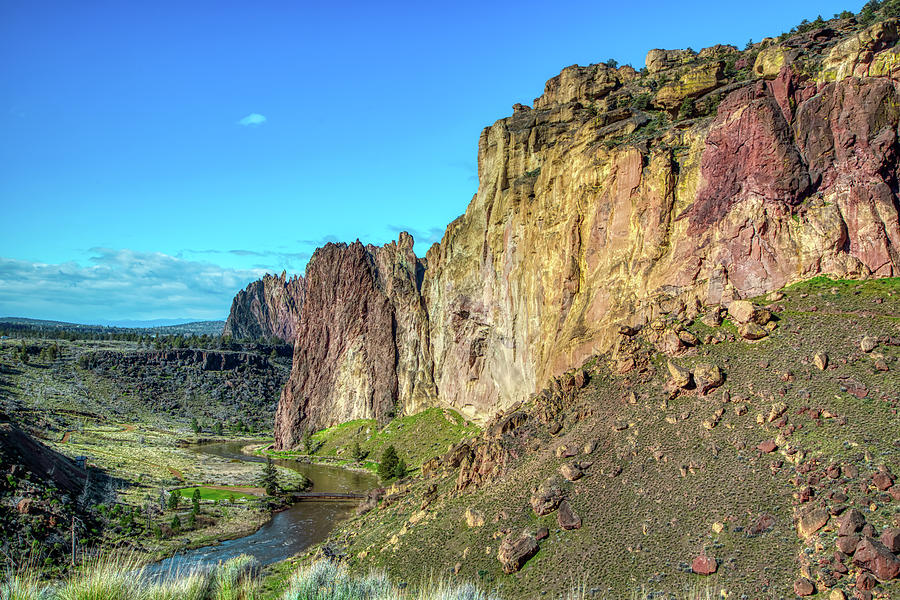 Smith Rock Crooked River Photograph by Loyd Towe Photography