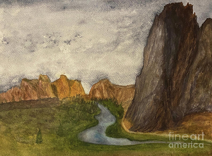 Smith Rock State Park Painting by Lisa Neuman Smith Rock State Park Painting by Lisa Neuman