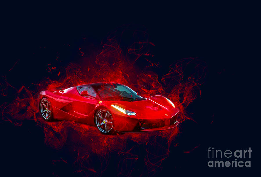 SMK00406 Ferrari Laferrari Supercar Sport Cars Speed Drawing by ...