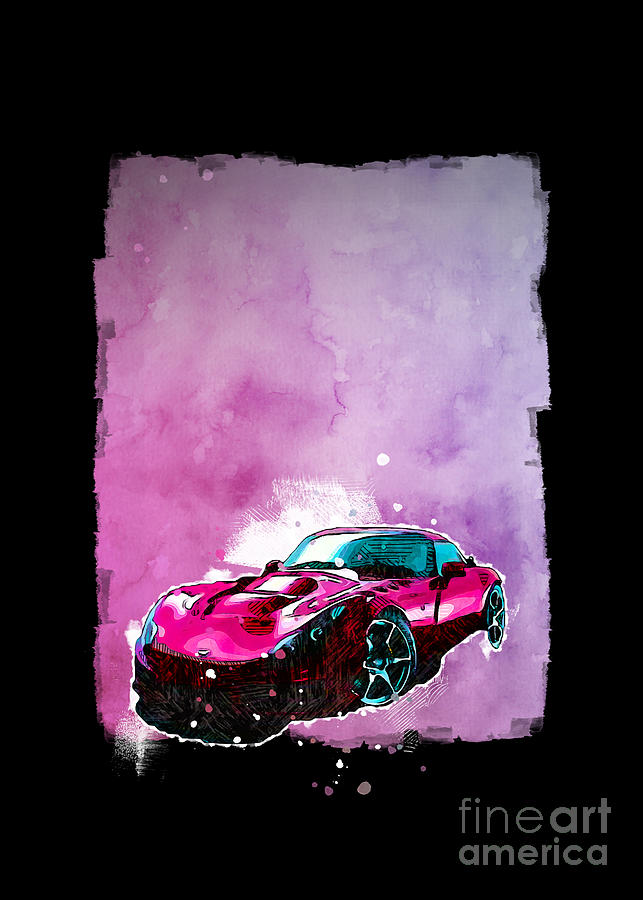 SMK004189 Vehicle 2004 TVR Sagaris Painting by Marietta Beatty - Fine ...