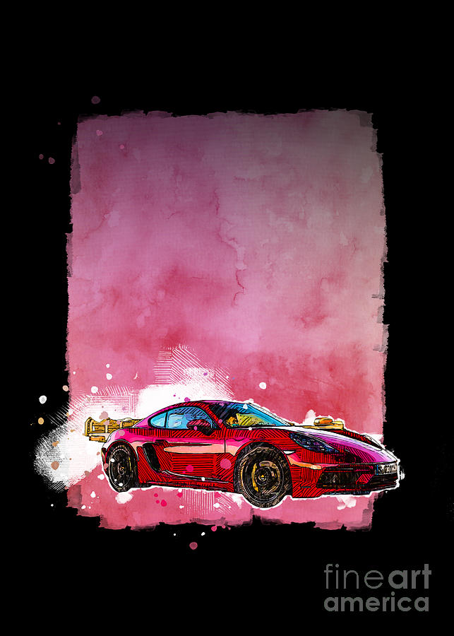 SMK005206 Vehicle 2020 Porsche 718 Cayman GTS 4.0 Painting by Marietta ...