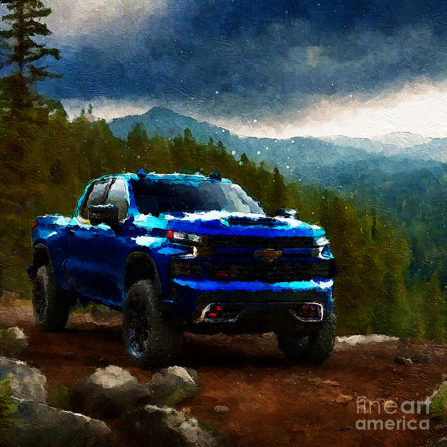 SMK008930 2022 Chevrolet Silverado ZR2 Painting by Marietta Beatty ...