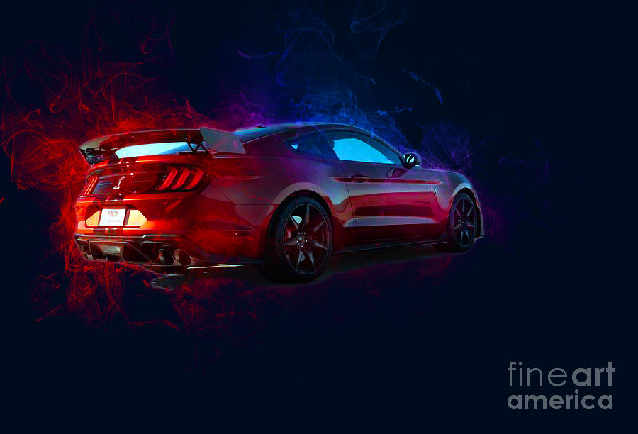 SMK01487 Ford Mustang Shelby GT500 2020 Cars 2019 Drawing by Marietta