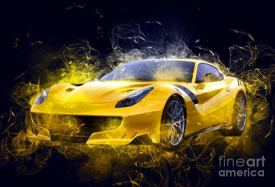 SMK02179 Ferrari F12 Tdf Sport Car Drawing by Marietta Beatty - Fine ...