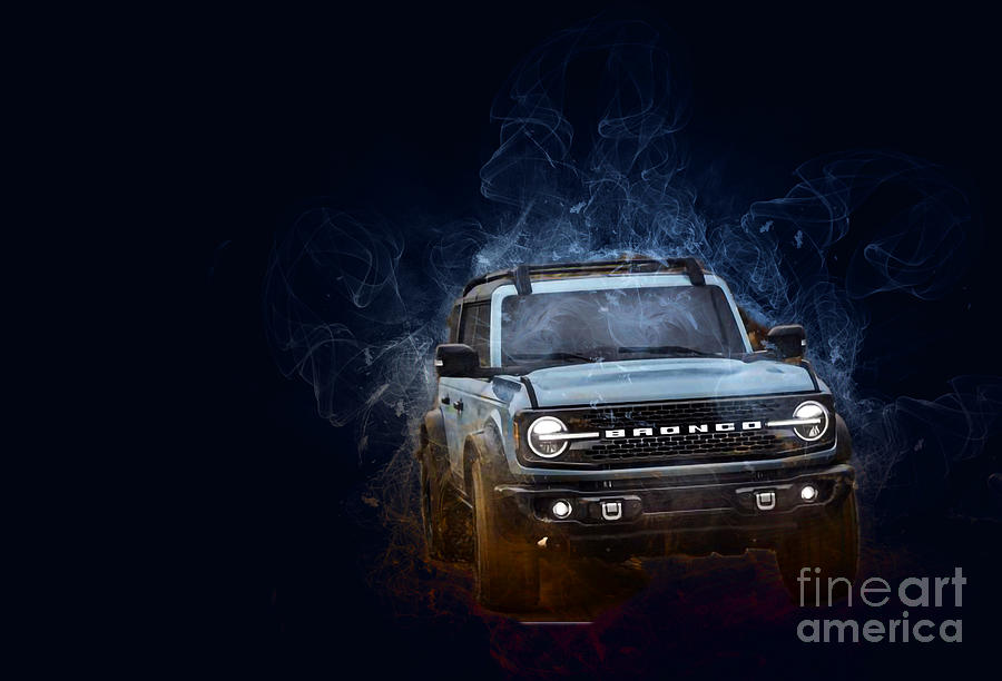 SMK02226 Ford Bronco Suv 2021 Cars Drawing by Marietta Beatty - Fine ...