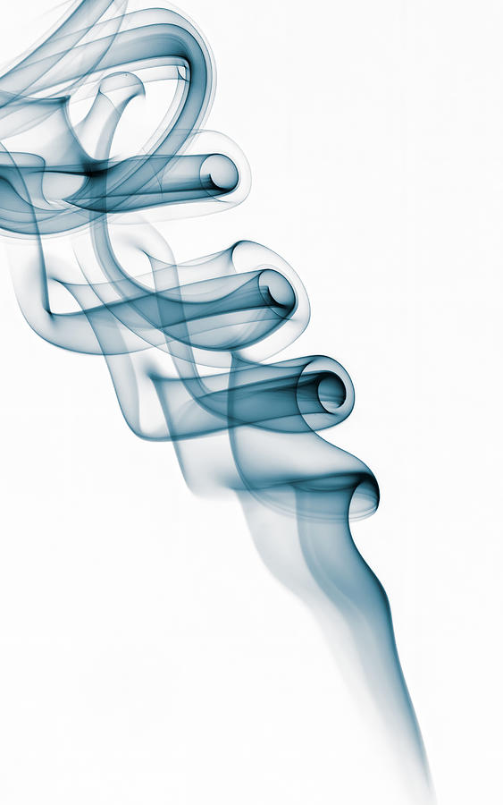 Smoke Art on White 3 Digital Art by Charlotte Couchman | Fine Art America