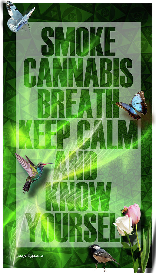Smoke, Breath, Keep Calm Digital Art by J U A N - O A X A C A