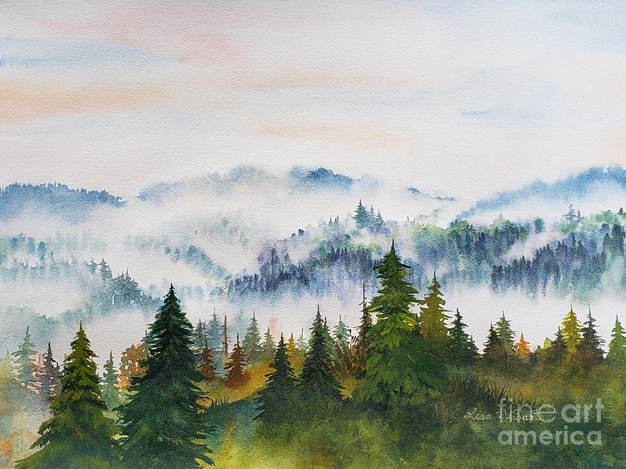 Smoke in the Mountains Painting by Lisa Debaets