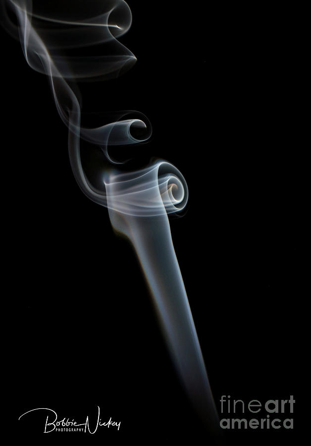 Smoke Photograph - Smoke Spiral by Bobbie Nickey