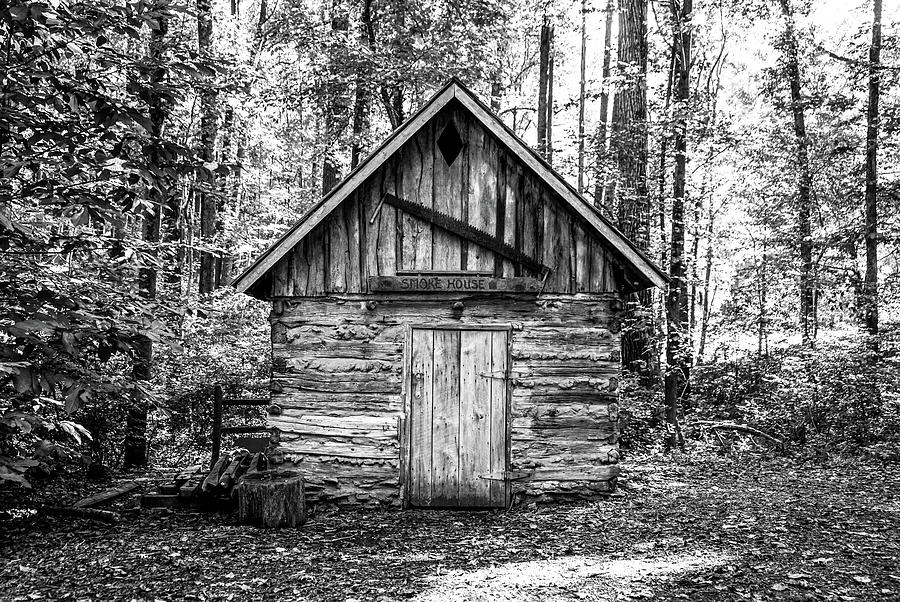 Smokehouse in Black and White Photograph by Amy Sorvillo