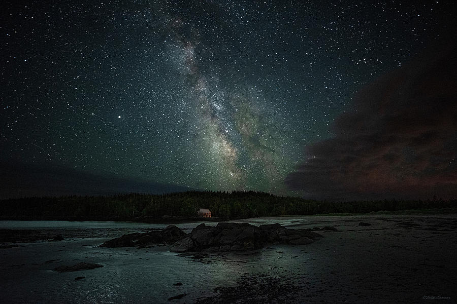 Smokehouse With Milky Way Sky Photograph by Marty Saccone