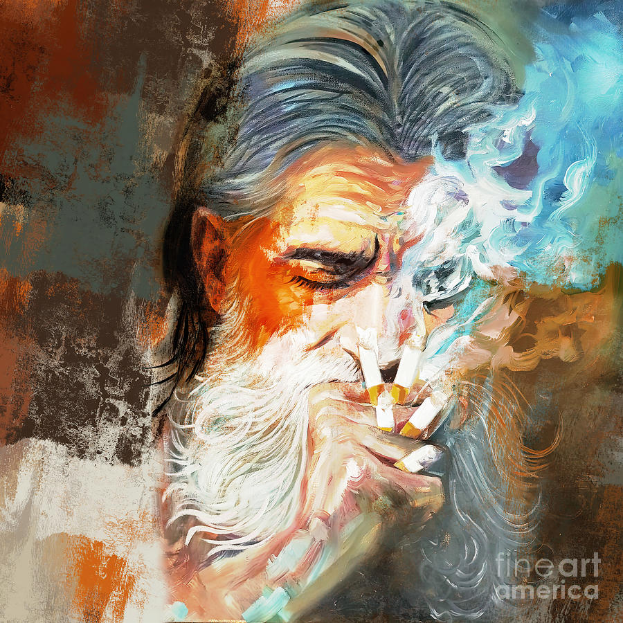 Fakir Painting - Smoker Faqeer  by Gull G