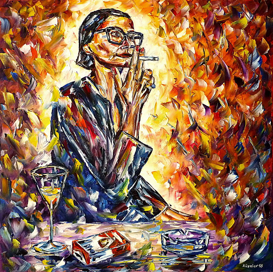 Smoker Painting by Mirek Kuzniar