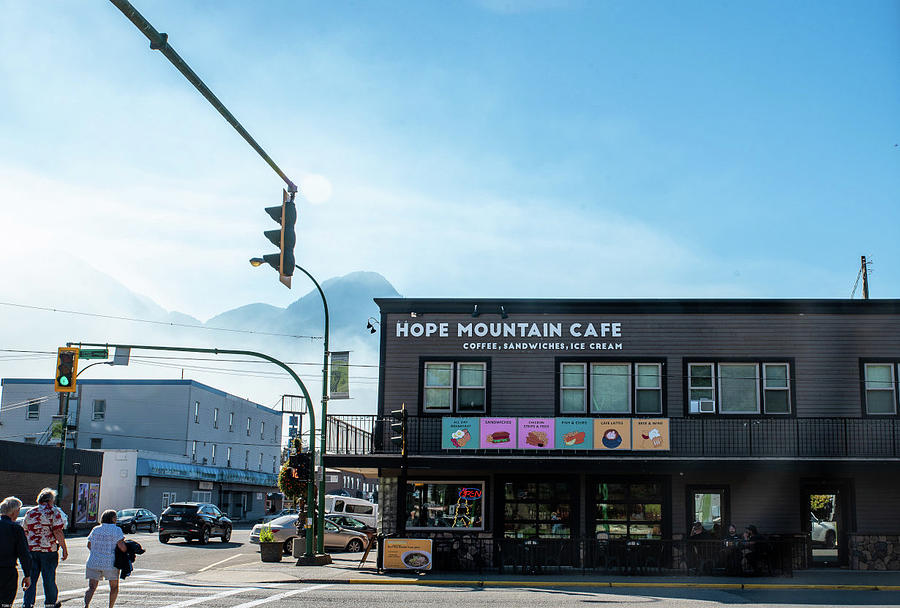 Smokey Mountains and Hope Cafe Photograph by Tom Cochran