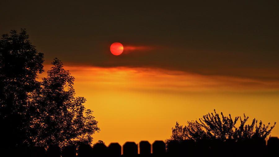 Smokey Sunset Photograph by Joyce Dickens