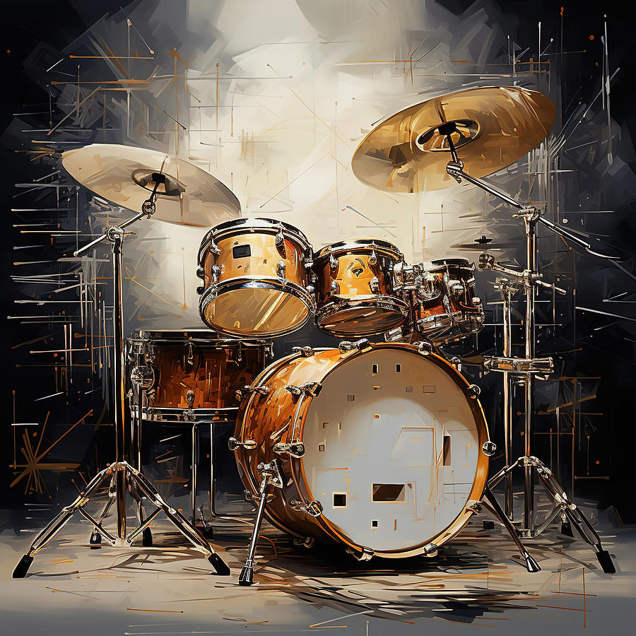 Smokin Drum Set Digital Art by Athena Mckinzie