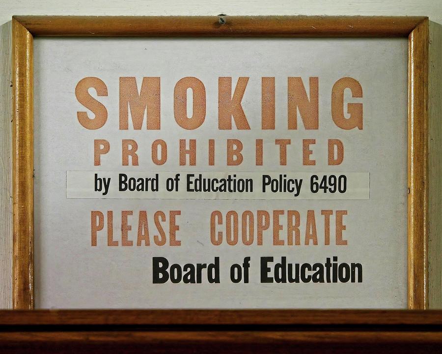 Smoking Prohibited Sign Photograph by Steven Ralser
