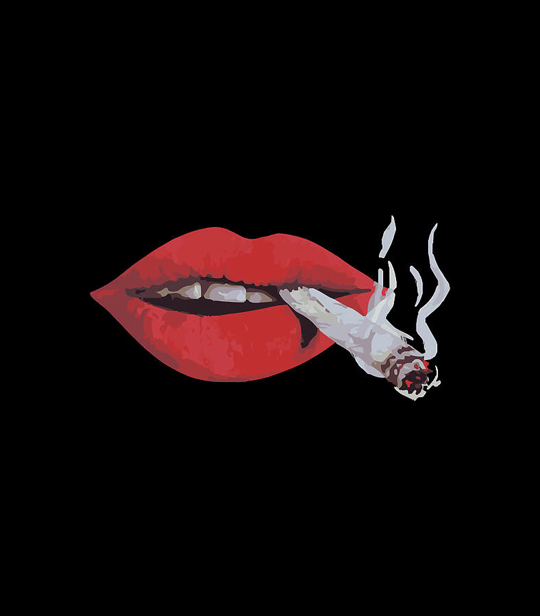 Smoking Red Lips Digital Art by Smoking Red Lips | Pixels