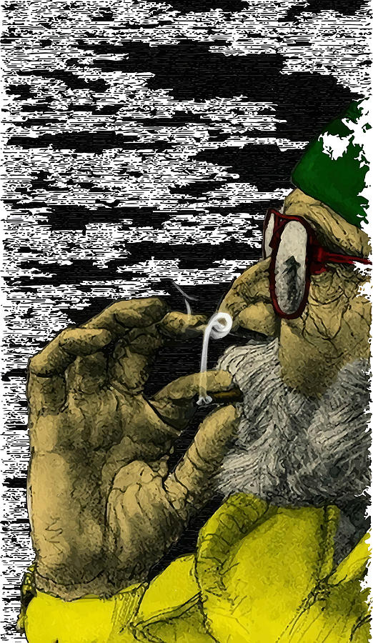 Smoking Weed Poster green Painting by Steve Palmer | Fine Art America