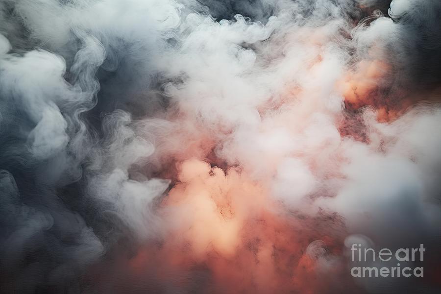 Abstract Painting - Smoky Cloud Background by N Akkash