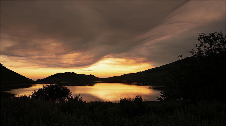 Smoky Dawn at Onion Reservoir Photograph by Ron Long Ltd Photography