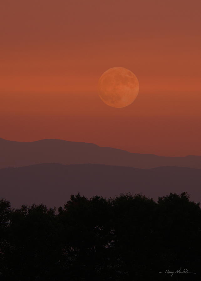 Smoky Moon Photograph by Harry Moulton