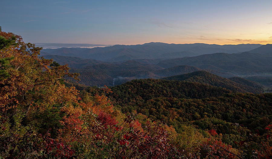 Smoky Mountain Autumn Sunrise Photograph by Dan Sproul