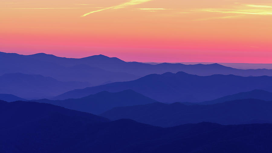 Smoky Mountain Autumn Sunset Photograph by Kenneth Everett