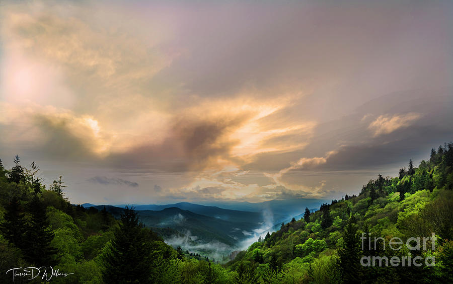 Smoky Mountains Cloudy Sunrise Photograph by Theresa D Williams