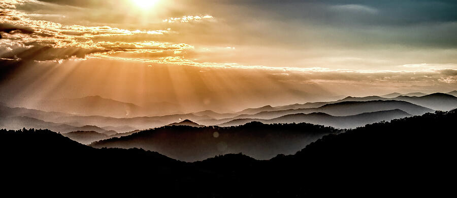 Smoky Mountains Ocean Of Light Photograph