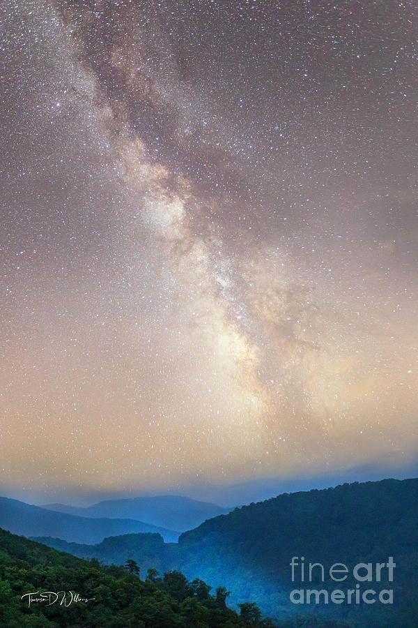 Smoky Mountains Starry Cosby Valley  Photograph by Theresa D Williams
